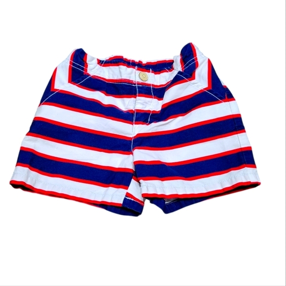 Gymboree Red White Blue Striped Unisex Size 6 Shorts USA America Patriotic - Picture 1 of 5